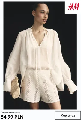 Dzianinowe szorty H&M promocja w H&M