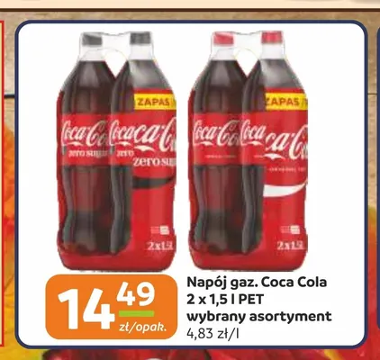 Napój gazowany Coca-Cola 2-pak 1,5 l promocja w Gama