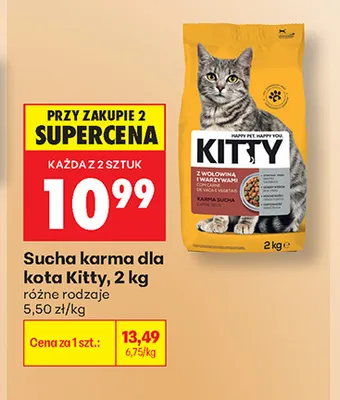 Sucha karma dla kota Kitty promocja w Biedronka