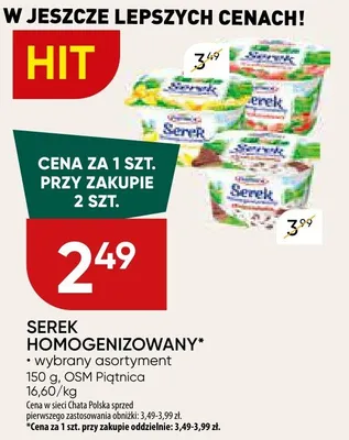 SEREK HOMOGENIZOWANY promocja w Chata Polska