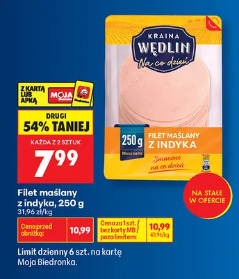 Filet maślany z indyka Kraina Wędlin promocja w Biedronka