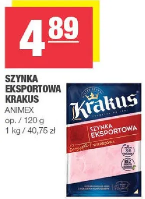 Szynka eksportowa Krakus promocja w SPAR
