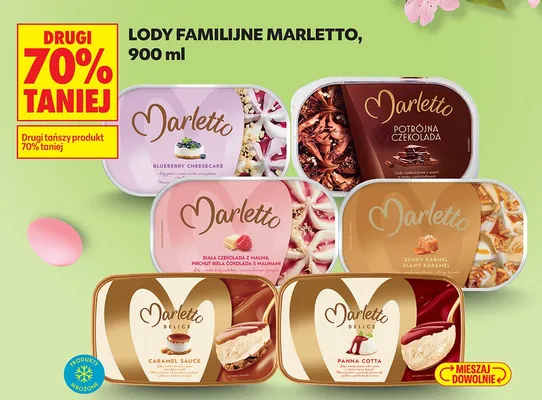 Lody familijne, różne rodzaje DRUGIE -70% promocja w Biedronka