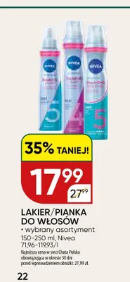 Lakier/pianka do włosów Nivea promocja w Chata Polska