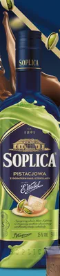 Likier Soplica Pistacjowa z dodatkiem białej czekolady E.Wedel 15% promocja w Lidl