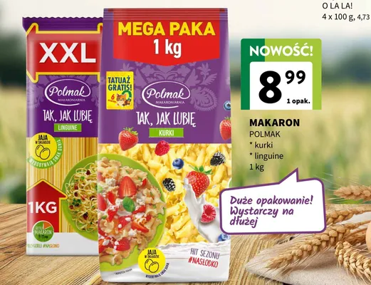 Makaron Polmak Tak jak lubię kurki promocja w Intermarche