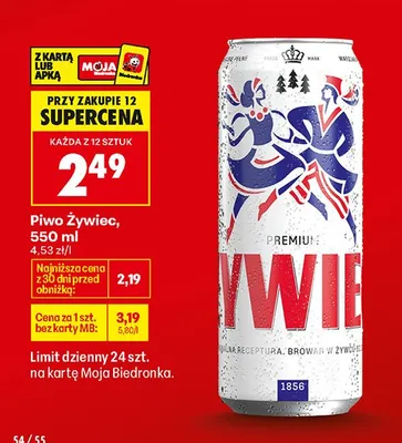 Piwo Żywiec Premium promocja w Biedronka