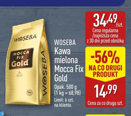Kawa mielona Mocca Fix Gold Woseba promocja w Aldi