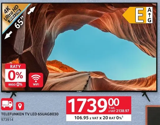 TV LED 65UAG8030 Telefunken promocja w Selgros