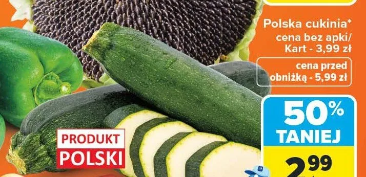 Cukinia polska promocja w Carrefour