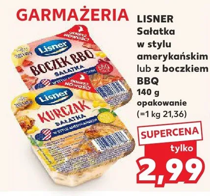 Sałatka w stylu amerykańskim lub z boczkiem BBQ promocja w Kaufland
