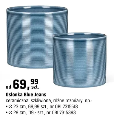 Osłonka Blue Jeans ceramiczna, szkliwiona, różne rozmiary promocja w OBI