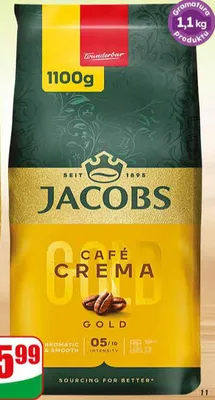 Kawa ziarnista Jacobs Café Crema Gold promocja w Dino