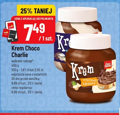Krem orzechowo-kakaowy Choco Charlie promocja w POLOmarket