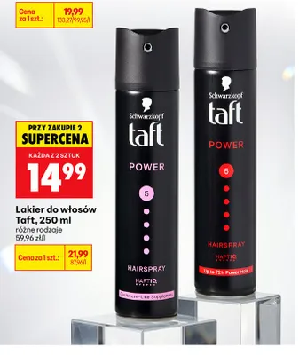 Lakier do włosów Schwarzkopf Taft Power promocja w Biedronka