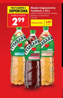 Napój niegazowany Tymbark jabłko-mięta promocja w Biedronka
