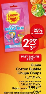 Guma Cotton Bubble Chupa Chups promocja w Żabka