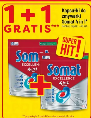 Kapsułki do zmywarki Somat 4 in 1 promocja w POLOmarket