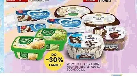 Lody Koral Froneri Nestle Algida promocja w Wafelek