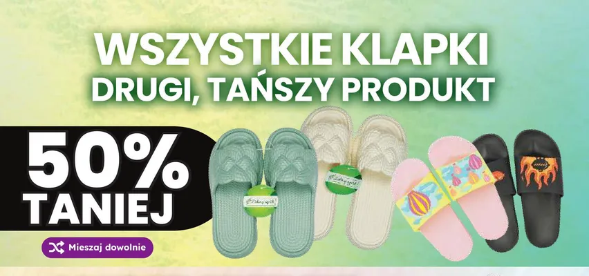 Klapki czarne z płomieniem promocja w Dino