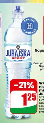 Woda niegazowana mineralna Jurajska Sport promocja w Dino
