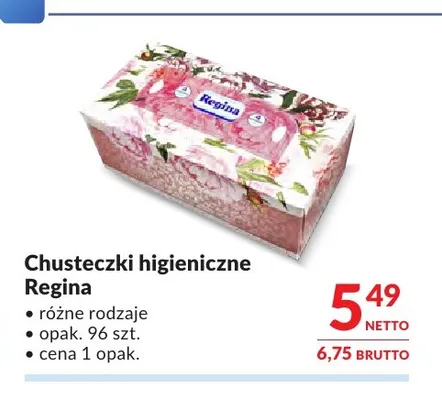 Chusteczki higieniczne Regina promocja w Makro