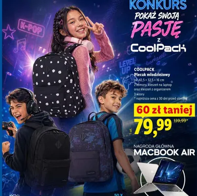Plecak młodzieżowy CoolPack promocja w Lidl
