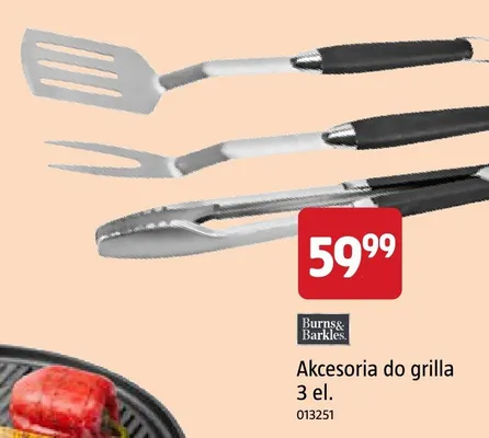 Akcesoria do grilla Burns & Barkles 3 el. promocja w Jula