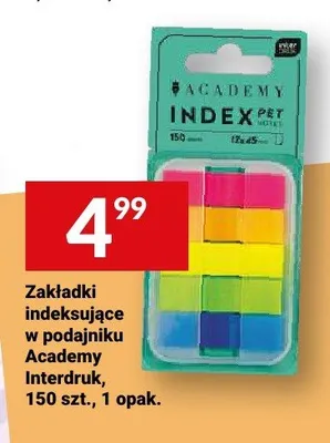Zakładki indeksujące w podajniku Academy Interdruk promocja w Twój Market