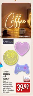 Neonowy znak świetlny Casalux promocja w Aldi