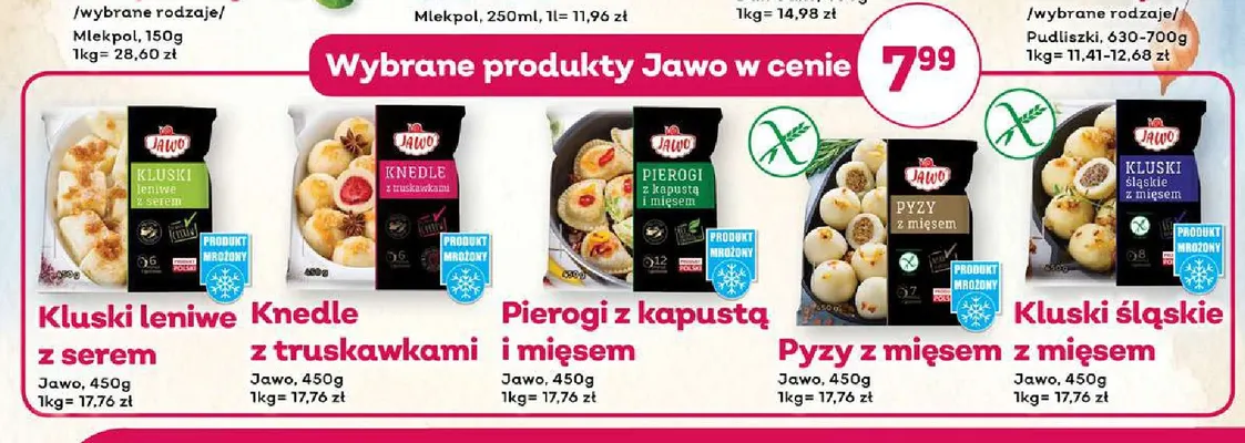 Pierogi z kapustą i mięsem Jawo promocja w Bliski
