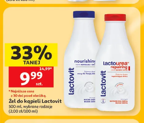 Żel do kąpieli Lactovit Nourishing promocja w Auchan