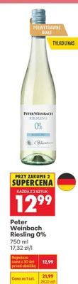 Wino białe Riesling 0% promocja w Biedronka