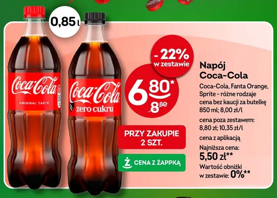 Napój gazowany Coca-Cola promocja w Żabka
