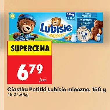Ciastka Petitki Lubisie mleczne promocja w Biedronka