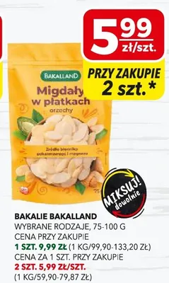Bakalie migdały w płatkach orzech promocja w Top Market