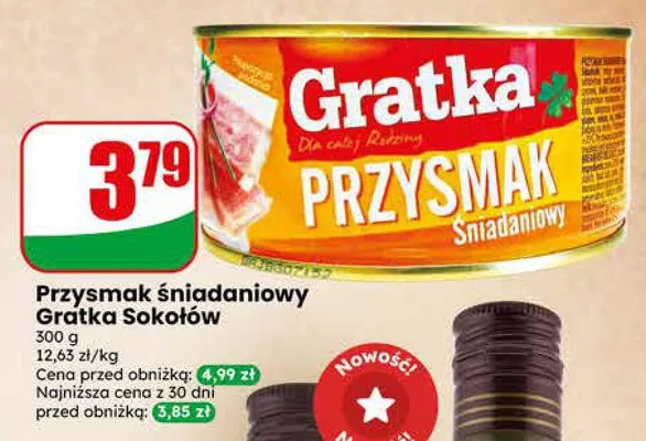 Przysmak śniadaniowy Gratka Sokołów promocja w Dino