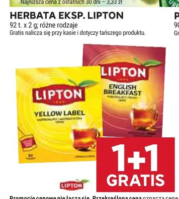 Herbata ekspresowa Lipton English Breakfast promocja w Stokrotka