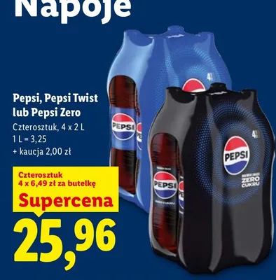 Napój Pepsi, Pepsi Twist lub Pepsi Zero promocja w Lidl