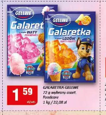 Galaretka Gellwe wata cukrowa promocja w Chorten