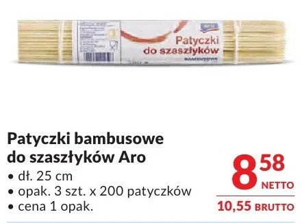 Patyczki bambusowe do szaszłyków Aro promocja w Makro