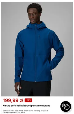 Kurtka softshell wiatroodporna membrana promocja w 4F
