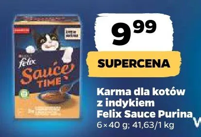 Karma dla kotów z indykiem Felix Sauce Time Purina promocja w Netto
