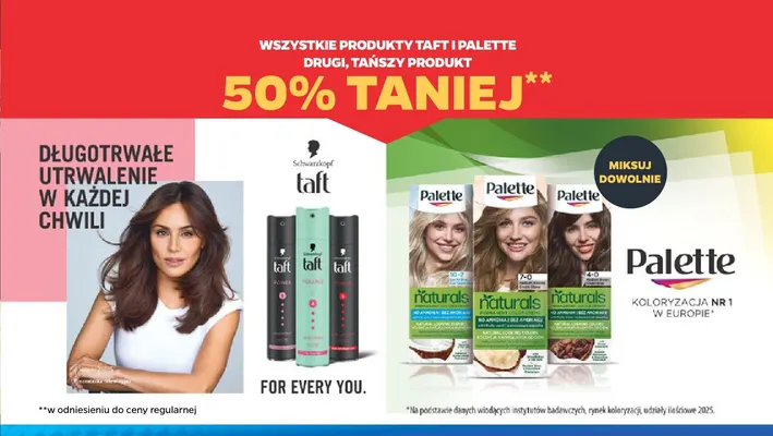 Produkty Taft i Palette promocja w Netto