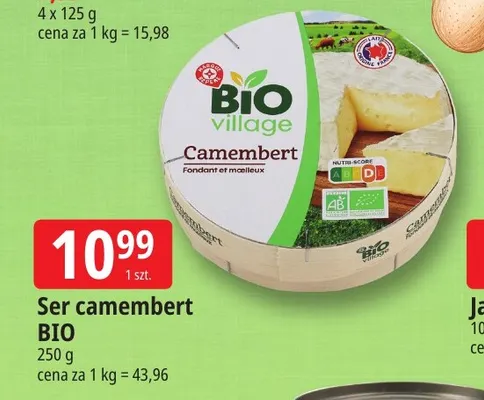 Ser camembert Bio Village promocja w Leclerc