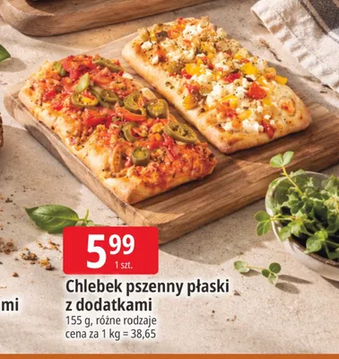 Chlebek pszenny płaski z dodatkami promocja w Leclerc