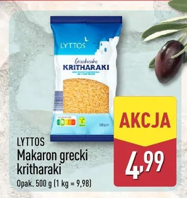Makaron grecki kritharaki Lyttos promocja w Aldi