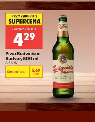 Piwo Budweiser Budvar promocja w Biedronka