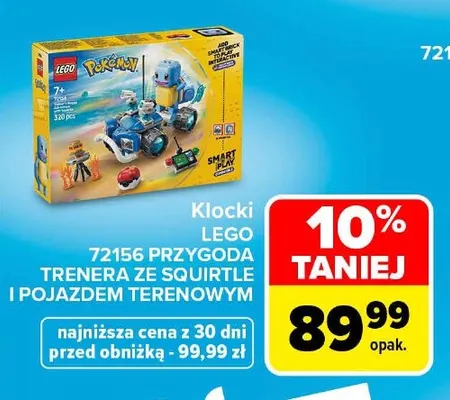 Klocki LEGO 72156 Przygoda trenera ze Squirtle i pojazdem terenowym promocja w Carrefour