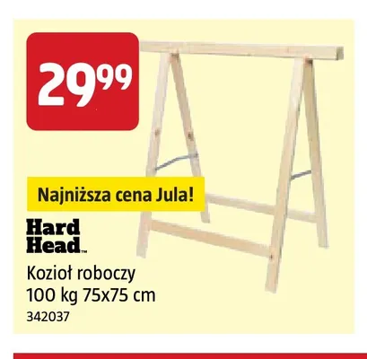 Kozioł roboczy 100 kg 75x75 cm Hard Head promocja w Jula